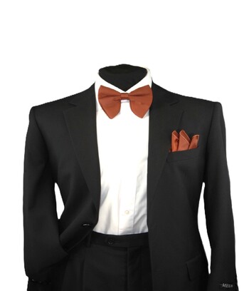 Tear Drop Bowtie Set-SQTDB-COGNAC #SQTDB-COGNAC