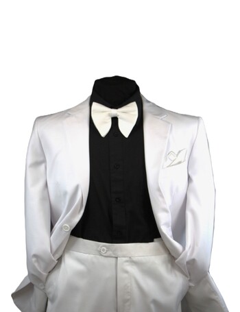 Tear Drop Bowtie Set-SQTDB-WHITE #SQTDB-WHITE