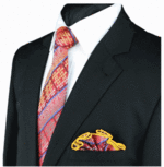 High Definition Tie with Round Hanky-18119 HDMWTR-18119
