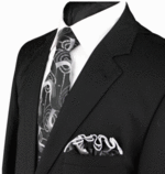 High Definition Tie with Round Hanky-18131 HDMWTR-18131