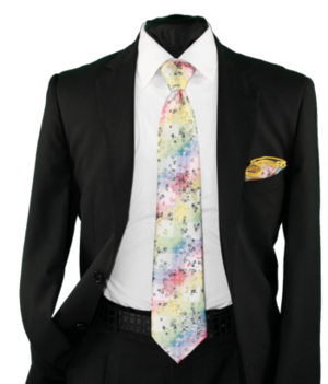 High Definition Tie with Round Hanky-19033 HDMWTR-19033