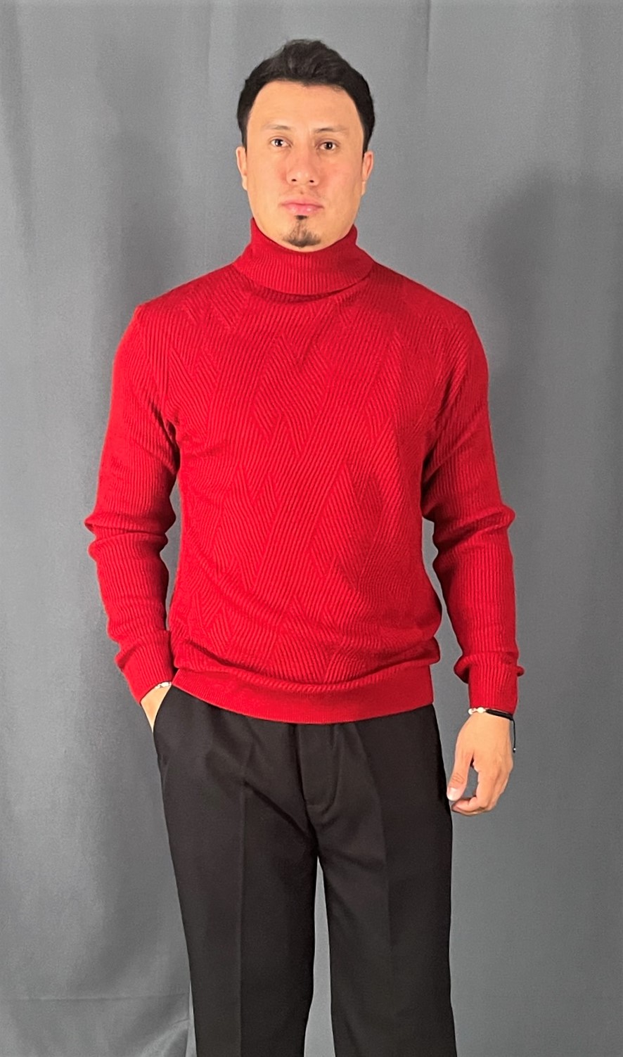 Turtle Neck L.S Red TNLS-red-7001