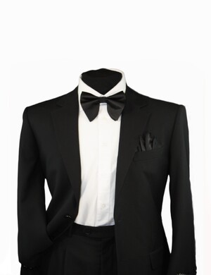 Tear Drop Bowtie Set-SQTDB-BLACK SQTDB-BLACK