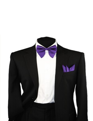 Tear Drop Bowtie Set-SQTDB-PURPLE SQTDB-PURPLE