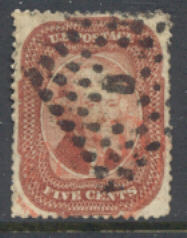 27 5c Jefferson Brick Red Type I Used Minor Defects #27usedmd