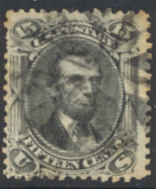 77 15c Lincoln, black, Used Minor Defects #77usedmd