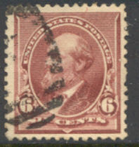 224 6c Garfield, brown red Used Minor Defects #224usedmd