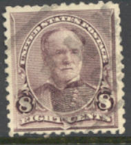 225 8c Sherman, lilac Used Minor Defects #225usedmd