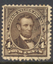 269 4c Lincoln, dark brown, Used, Minor Defects #269umd