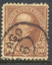 282C 10c Webster brown Type I, Used AVG-F #282cuavg