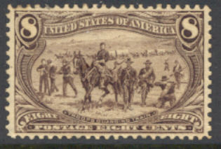 289 8c Trans Mississippi Wagon Train, violet brown, Mint NH Minor Defects #289nhmd