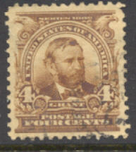 303 4c Grant, brown, Used, Minor Defects #303umd