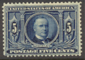 326 5c Louisiana Purchase McKinley, dark blue, F-VF Mint NH #326nh