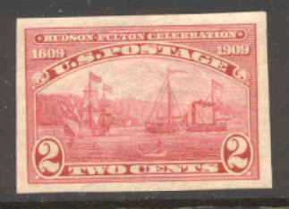 373 2c Hudson-Fulton Commemorative, Imperf, Mint NH Minor Defects #373nhmd