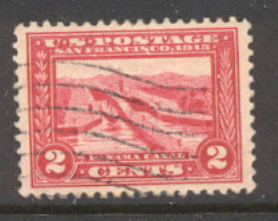 398 2c Pan-Pacific Canal, carmine, Perf 12, F-VF Used #398used