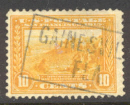 400 10c Pan-Pacific S.F. Bay, orange yellow, Perf 12, Used Minor Defects #400usedmd