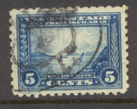 403 5c Pan-Pacific Golden Gate, blue, Perf 10, AVG Used #403uavg