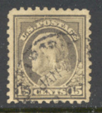 475 15c Franklin, gray, Perf 10, No Wmk, Used Minor Defects #475usedmd