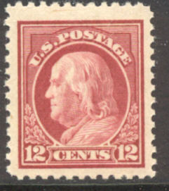 512a 12c Franklin, brown carmine, Mint NH Minor Defects #512anhmd