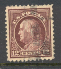 512 12c Franklin, claret brown, Used F-VF #512used