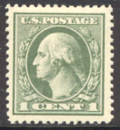 536 1c gray green Perf 12 1/2 Offset Mint NH Minor Defects #536nhd