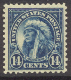565 14c American Indian F-VF Mint Hinged #565og