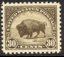 569 30c American Buffalo F-VF Mint Hinged #569og