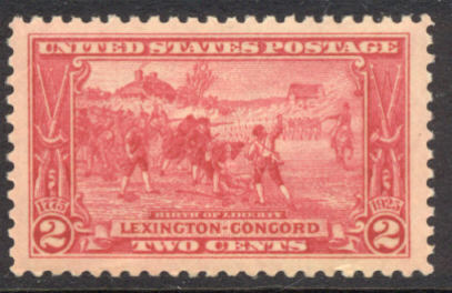 618 2c Lexington-Concord F-VF Mint, hinged #618og