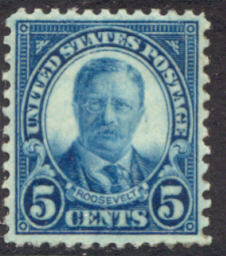 637 5c T. Roosevelt F-VF Mint NH #637nh