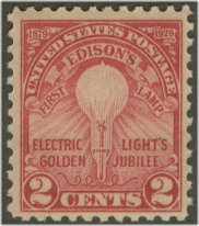 654 2c Edison,Flat Plate F-VF Mint, hinged #654og