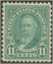 692 11c Rutherford B. Hayes F-VF Mint, hinged #692og