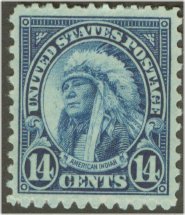695 14c American Indian AVG  Mint NH #695nhavg