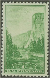 740 1c Yosemite Plate Block #740pb