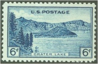 745 6c Crater Lake Plate Block #745pb