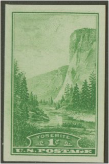 756 1c Yosemite Imperforate F-VF Mint NH Plate Block #756pb