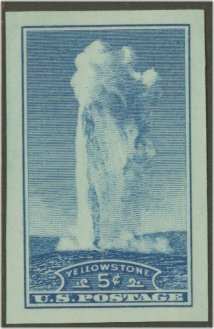 760 5c Old Faithful Imperforate F-VF Mint NH Plate Block of 6 #760pb