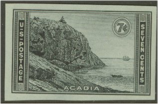 762 7c Acadia Park Imperforate F-VF Used #762u