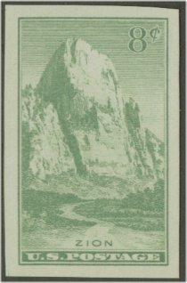 763 8c Zion Park Imperforate F-VF Mint NH #763nh