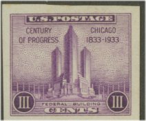 767a 3c Chicago Fair Imperforate F-VF Mint NH #767anh