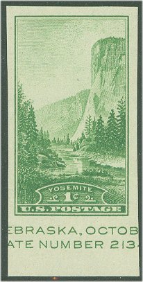 769a 1c Yosemite Imperforate F-VF Mint NH #769anh