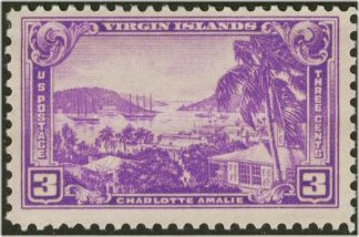 802 3c Virgin Islands F-VF Mint NH #802nh
