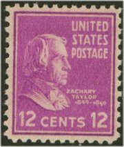 817 12c Zachary Taylor Used #817used