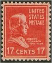 822 17c Andrew Johnson Used #822used