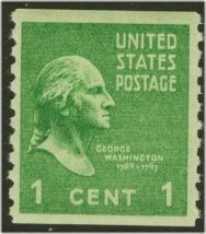839 1c George Washington Coil Used #839used