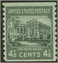 844 4 1/2c White House Coil F-VF Mint NH #844nh