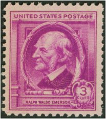861 3c Ralph W. Emerson Plate Block #861pb
