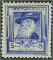 867 5c Walt Whitman Plate Block #867pb