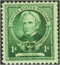 869 1c Horace Mann Used #869used