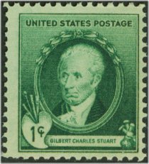 884 1c Gilbert Stuart Used #884used