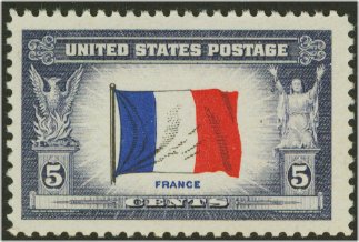 915 5c France F-VF Mint NH #915nh